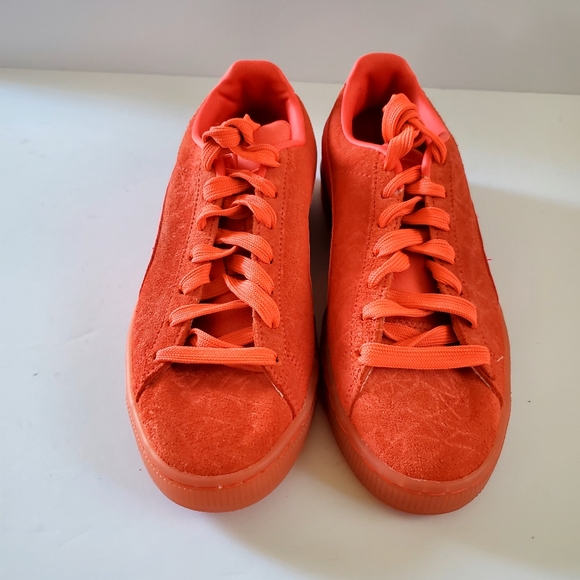 Puma Suede Triplex Mono Sneakers Shoe Red Women's Size 5.5 - Picture 2 of 10